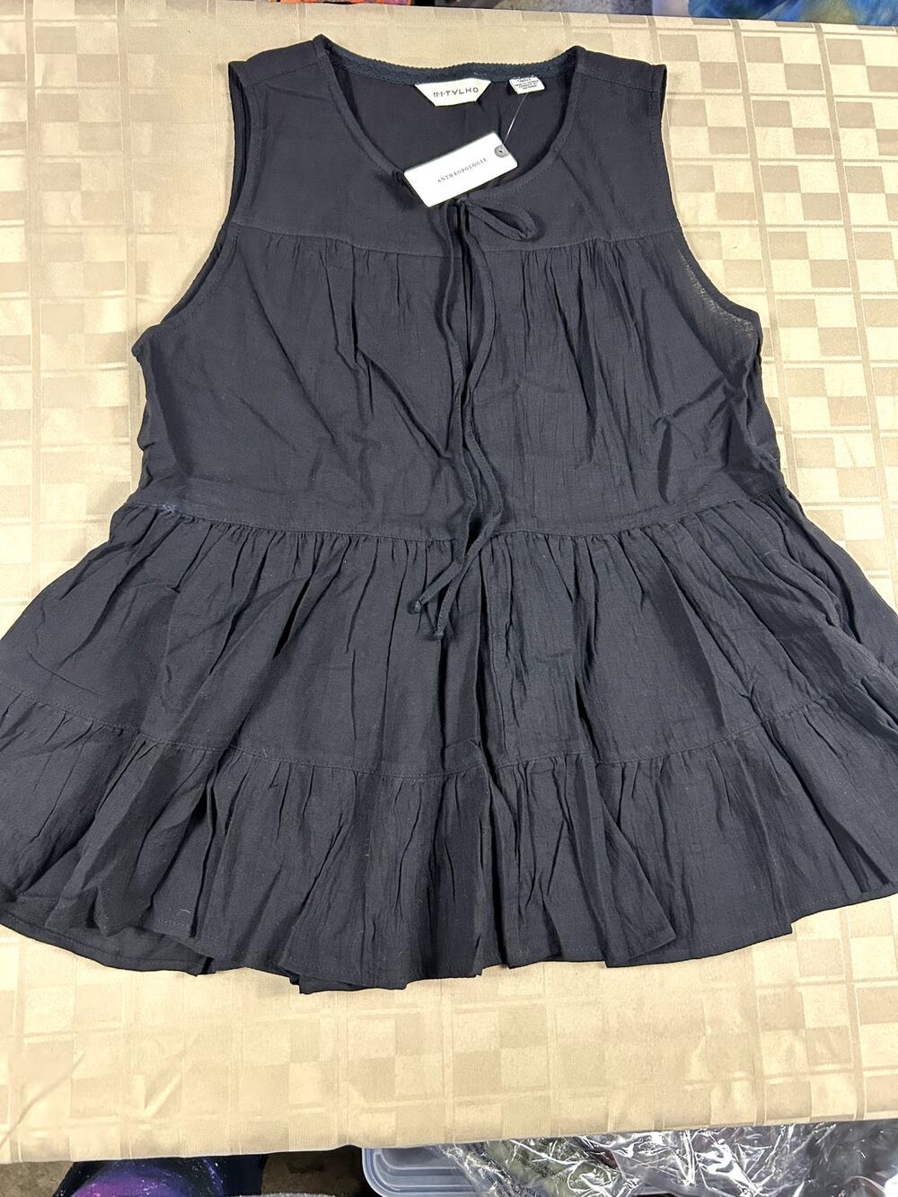 Anthropologie Tylho | Medium | Black | Women's Sleeveless Tiered Top